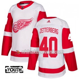 Detroit Red Wings Dresy Henrik Zetterberg 40 Bílá 2017-2018 Adidas Authentic - Dětské